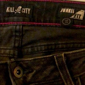 Kill city skinny goth punk low rise denim jeans
